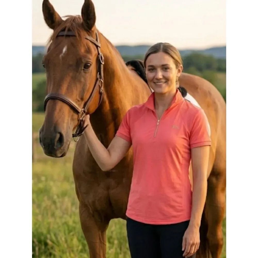 R.J. Classics Equestrian Polo Shirt Sz XXL Apricot